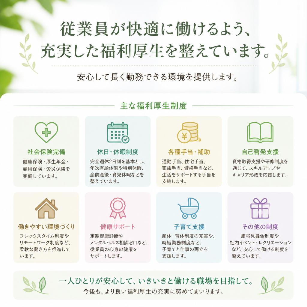 充実の福利厚生