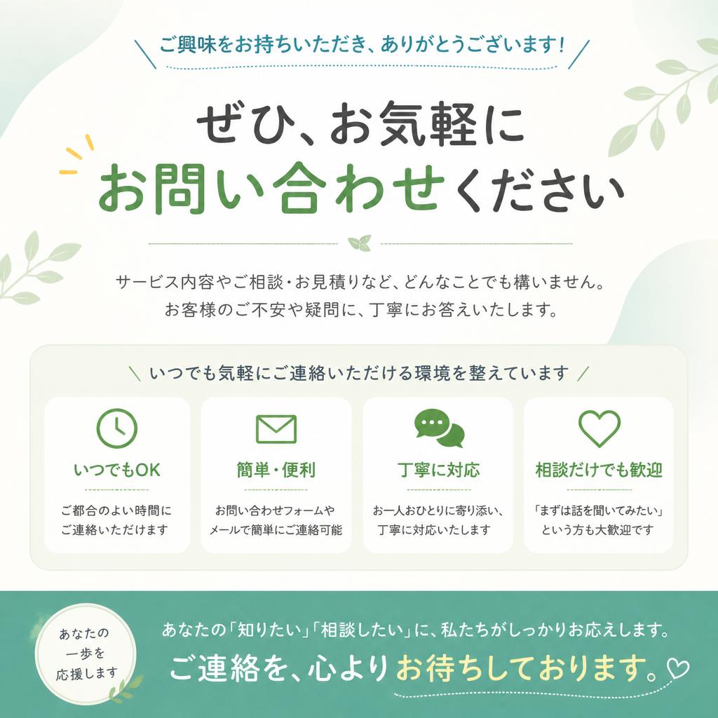お問い合わせから始まる未来