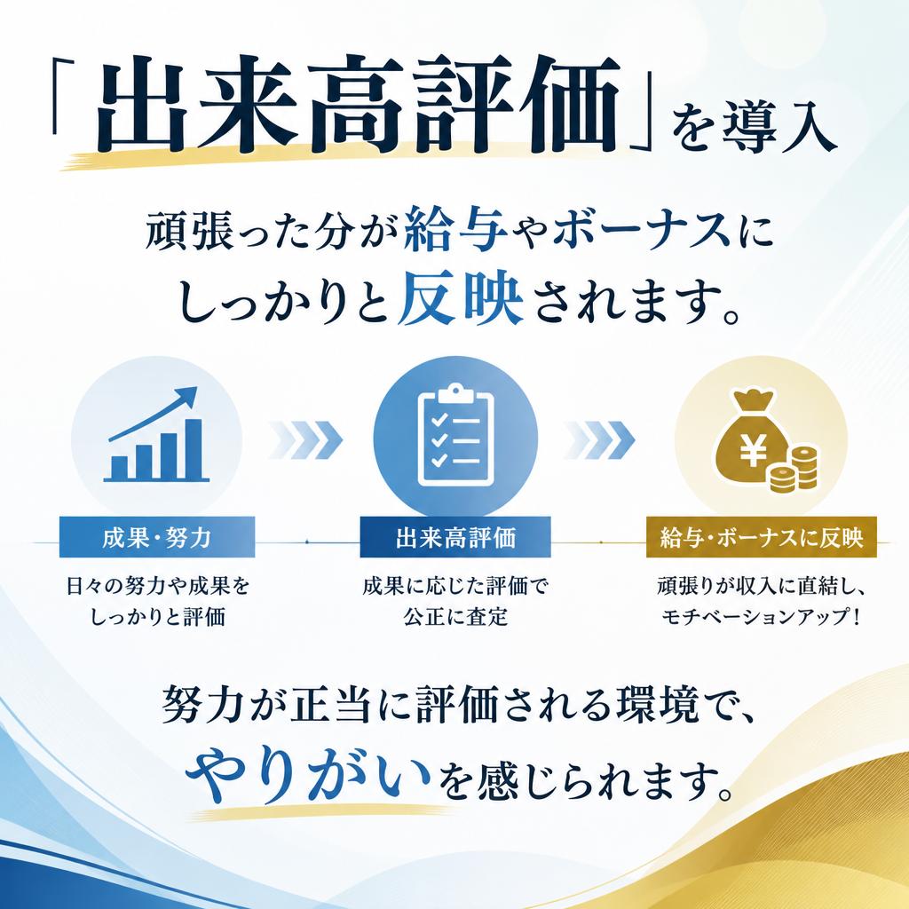 頑張りが評価される仕組み