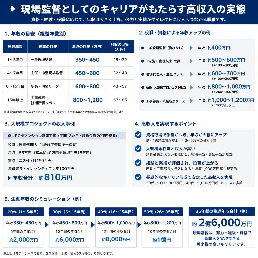2. 高収入が魅力！現場監督の給与水準
