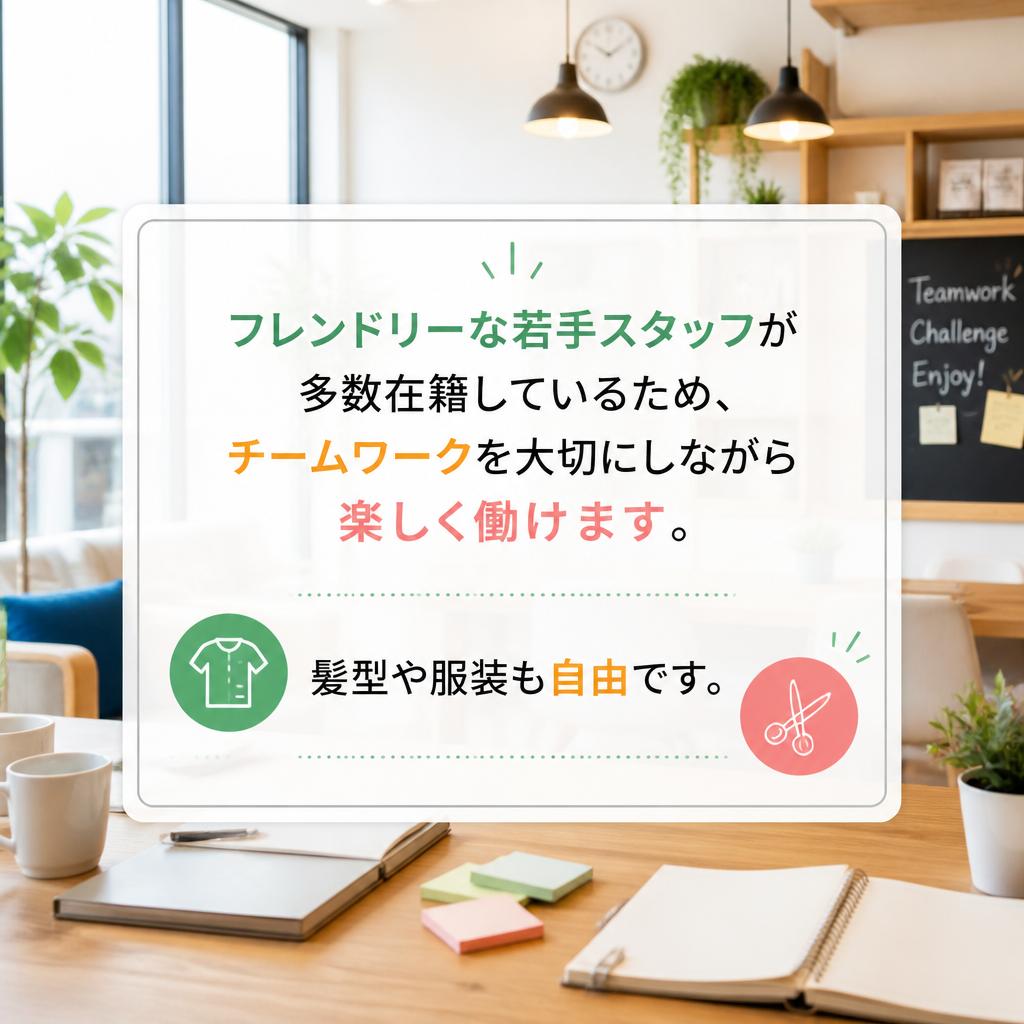 働きやすいアットホームな職場環境