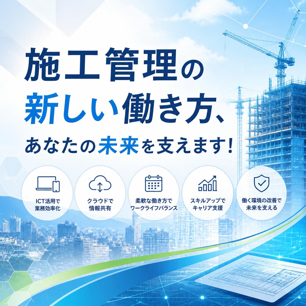 施工管理の新しい働き方、あなたの未来を支えます！