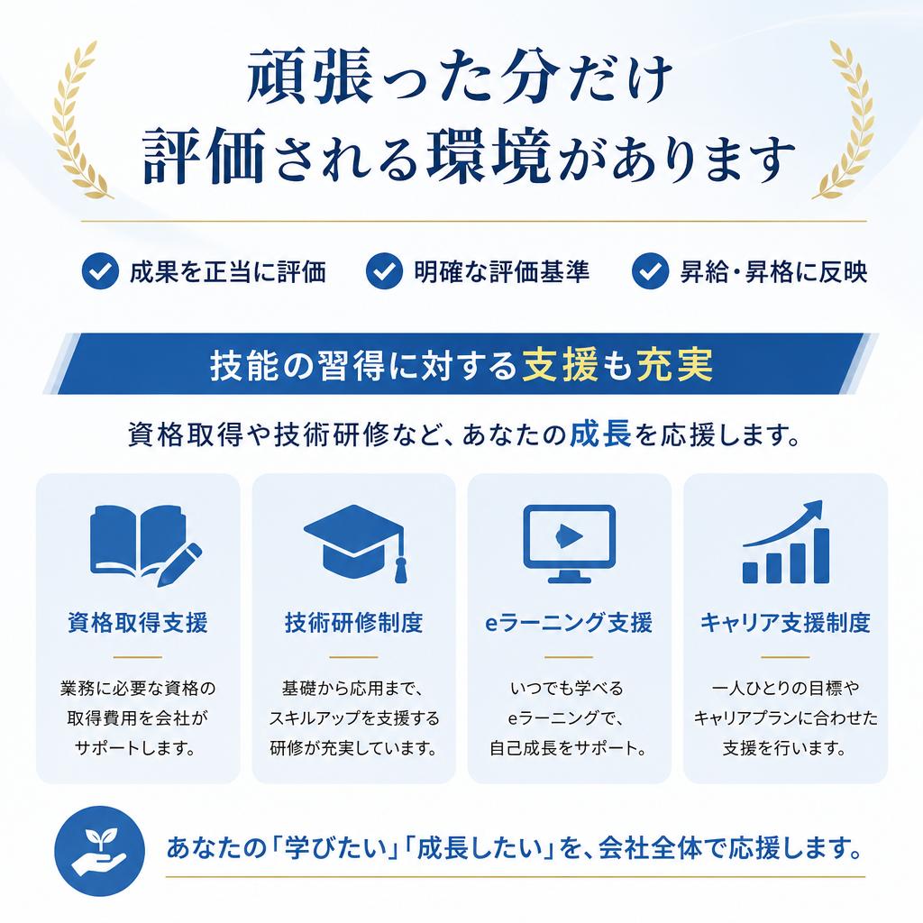 スキルアップのための成長支援