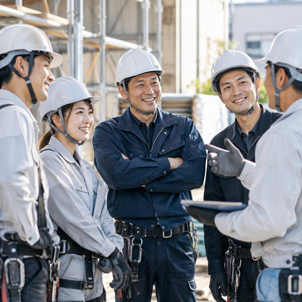 若い仲間と助け合う、話しやすい現場チーム