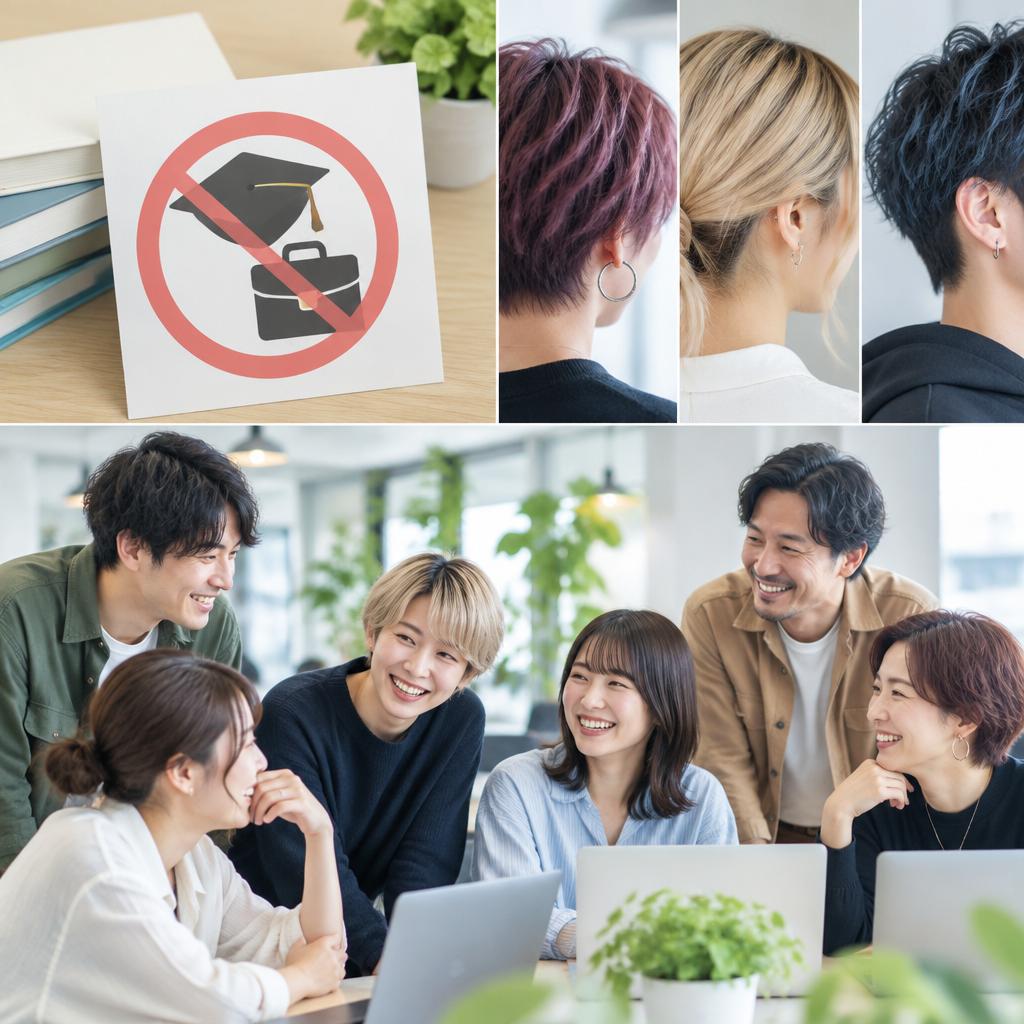 学歴不問、髪色・ピアス自由。自分らしく働こう